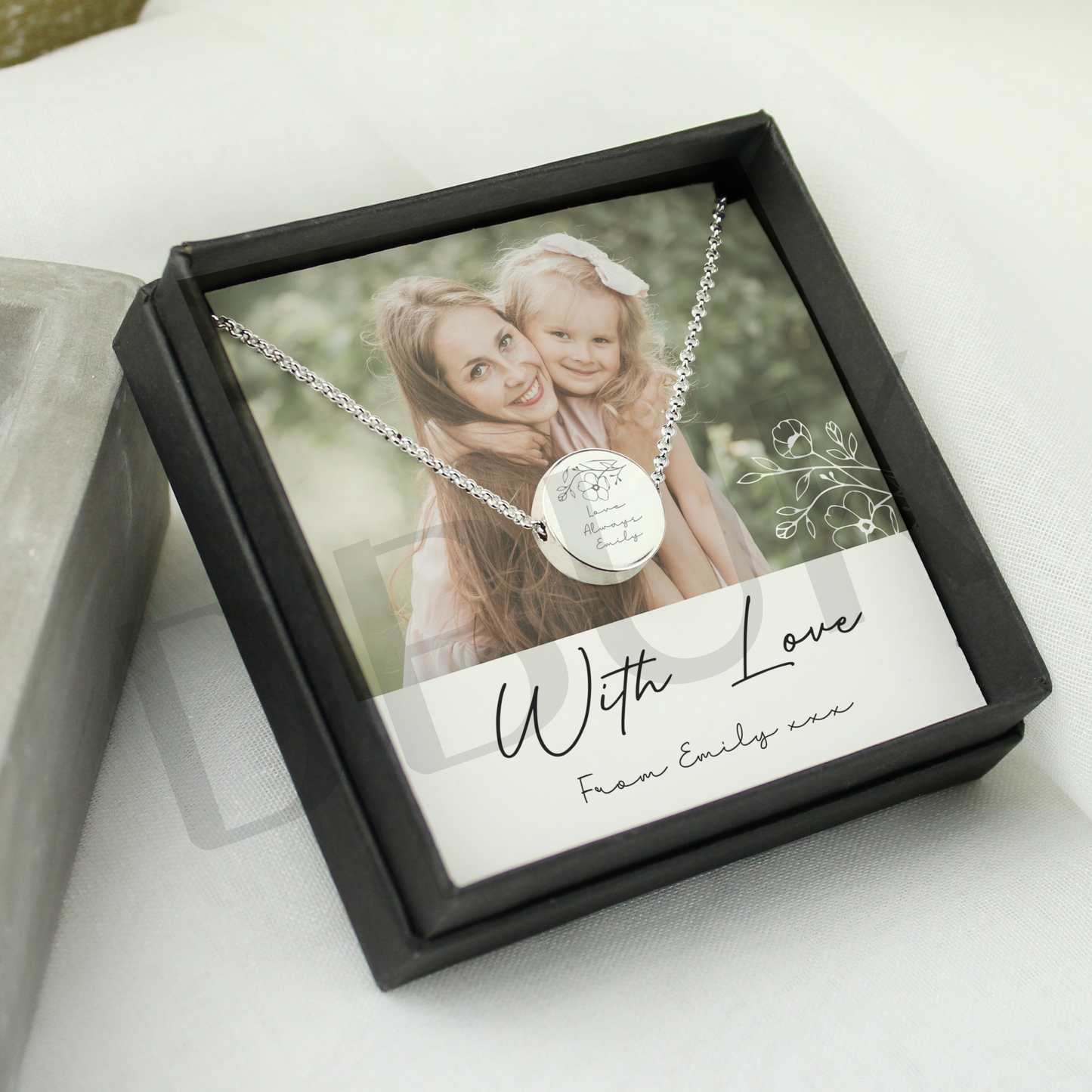 Personalised Photo Upload Necklace and Box