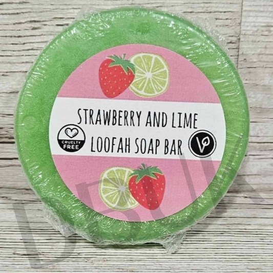 Strawberry and Lime Loofah Soap Bar