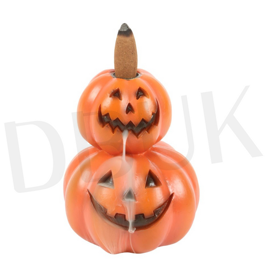 Stacked Pumpkins Backflow Incense Cone Burner