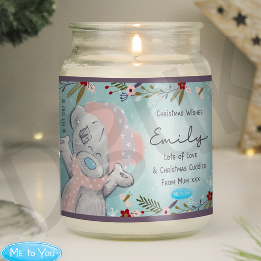 Personalised Me to You Cosy Winter Large Candle Jar