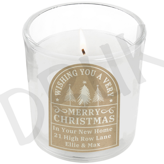 Personalised Christmas Candle Jar