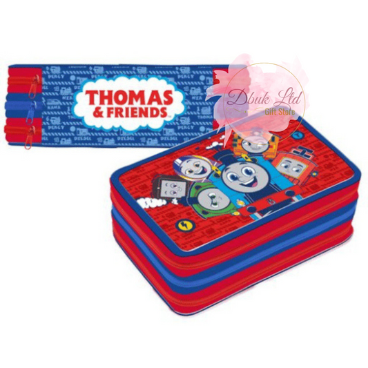 Official Thomas 3 Zip Filled Pencil Case