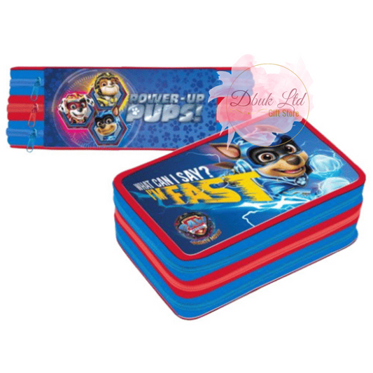 Official Paw Patrol 'I'm Fast' 3 Zip Filled Pencil Case