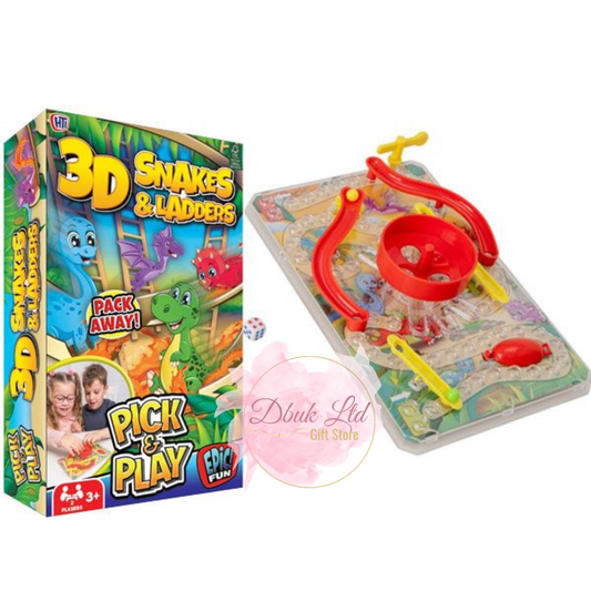 3D Dinosaur Snakes & Ladders Game