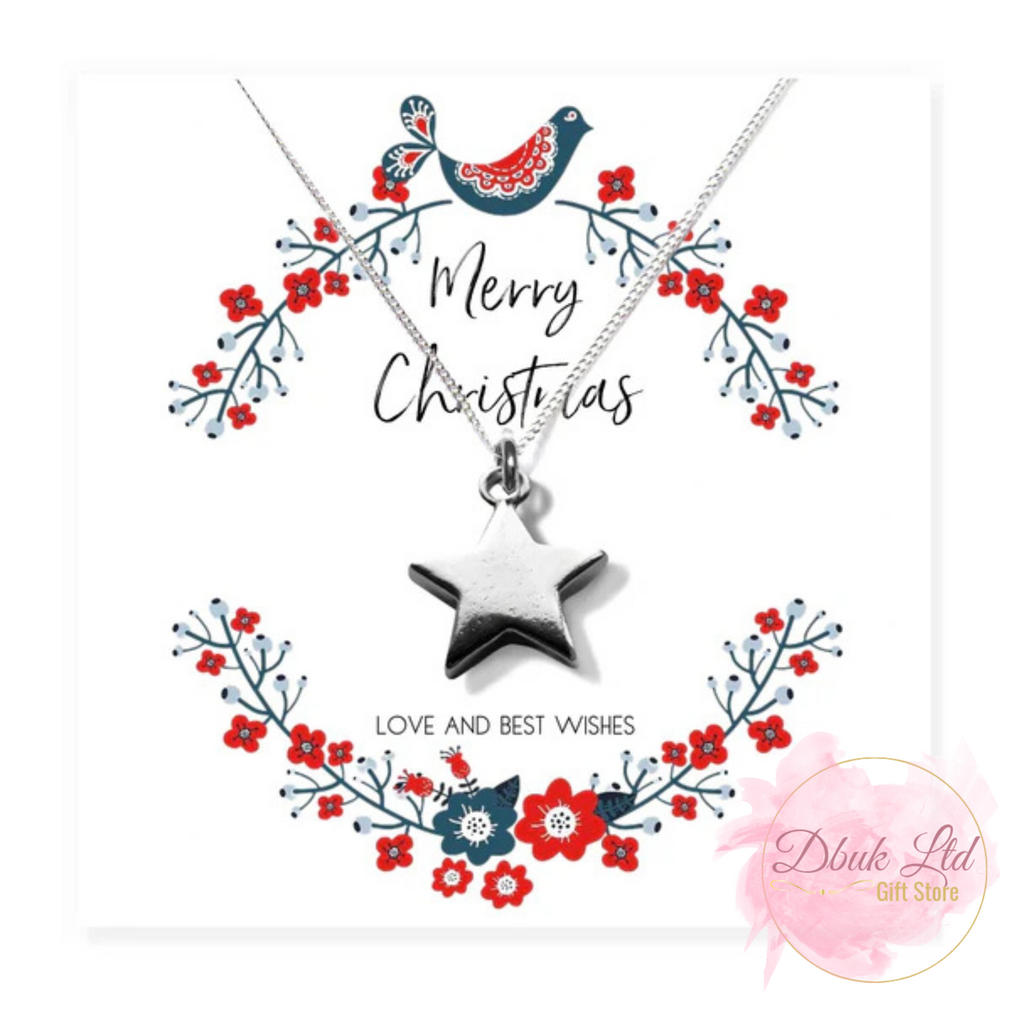 Christmas Star Necklace & Gift Card