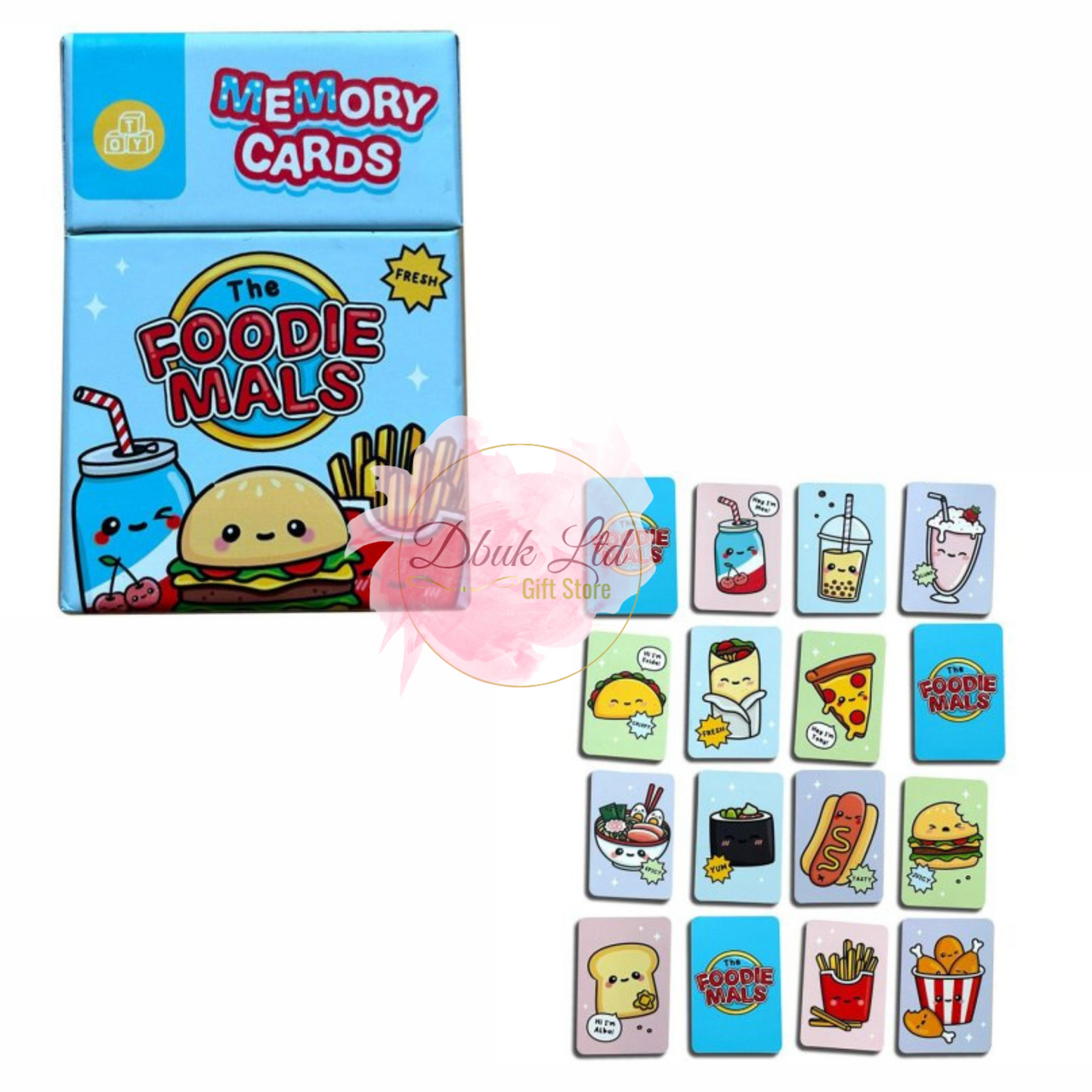 Kids Memory Card Game - Foodiemals 9cm