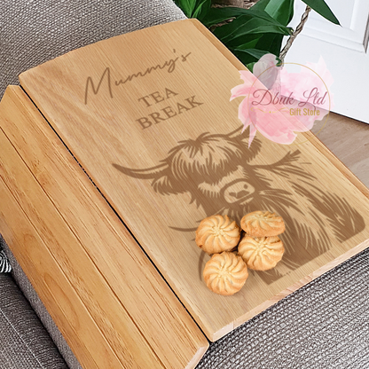 Personalised Highland Cow Sofa Tray