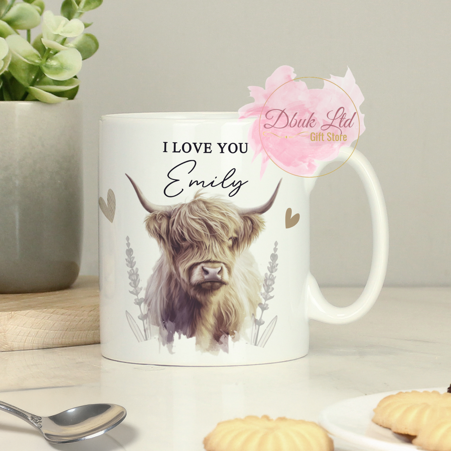 Personalised Highland Cow Mug