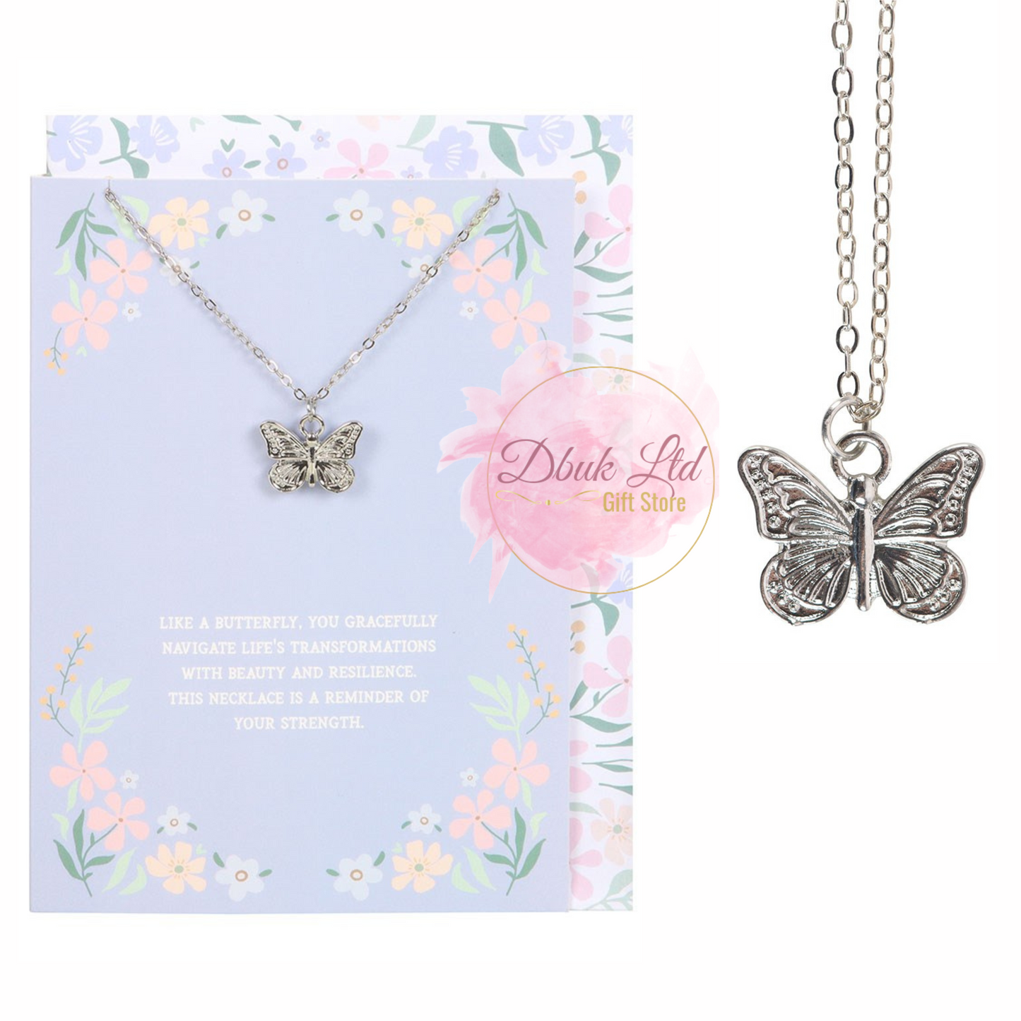 Butterfly Necklace on Greeting Card