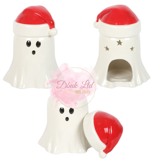 Ghost with Santa Hat Oil Burner & Wax Warmer