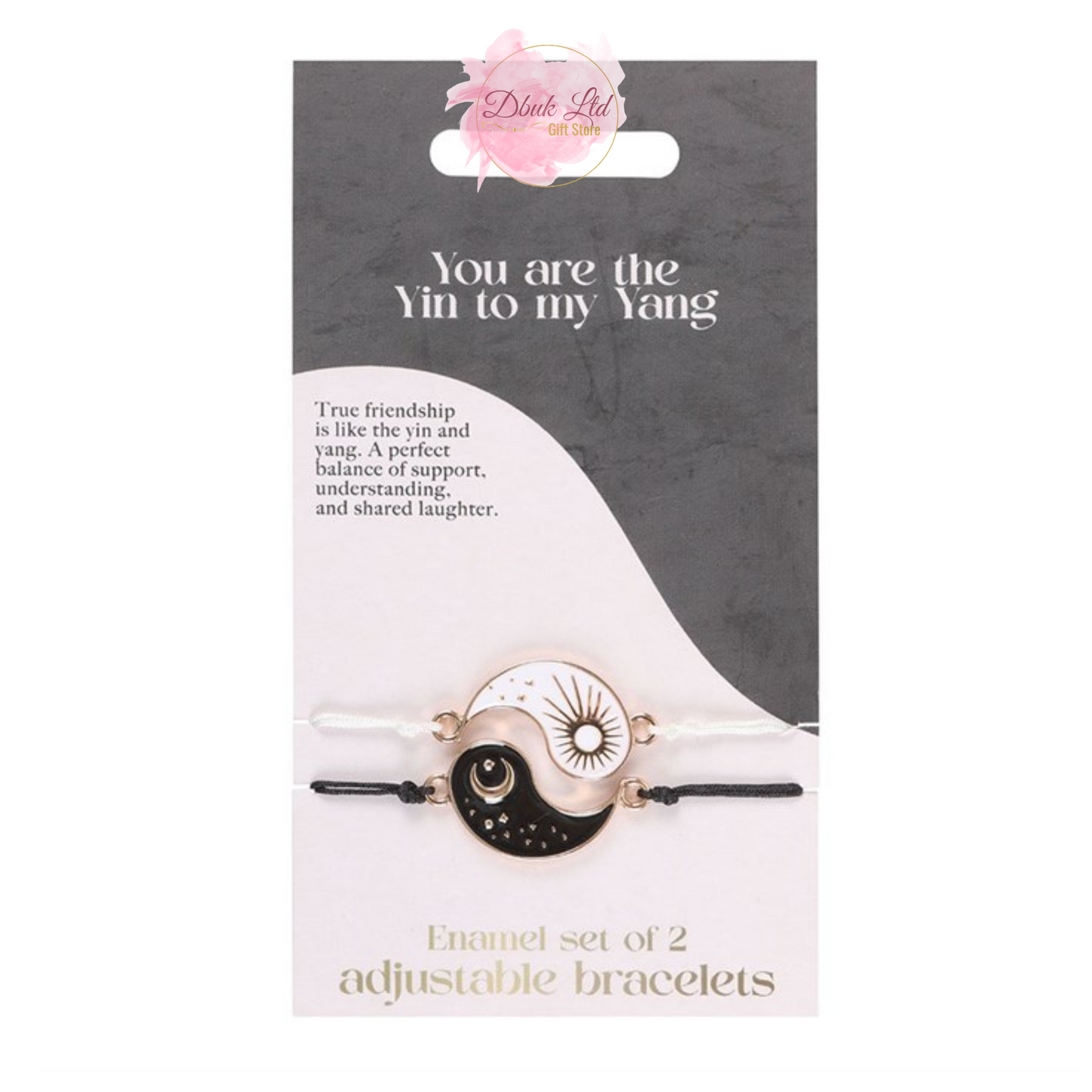 Pair of Yin Yang Best Friend Charm Bracelets