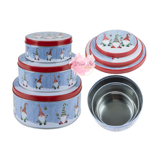 Christmas Gonk Storage Tins - Set of 3