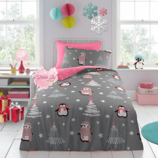 Ultra Soft duvet Set - Christmas Snowy Penguin