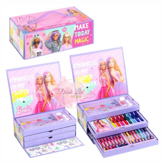 Official Barbie 52 PC Colouring Case