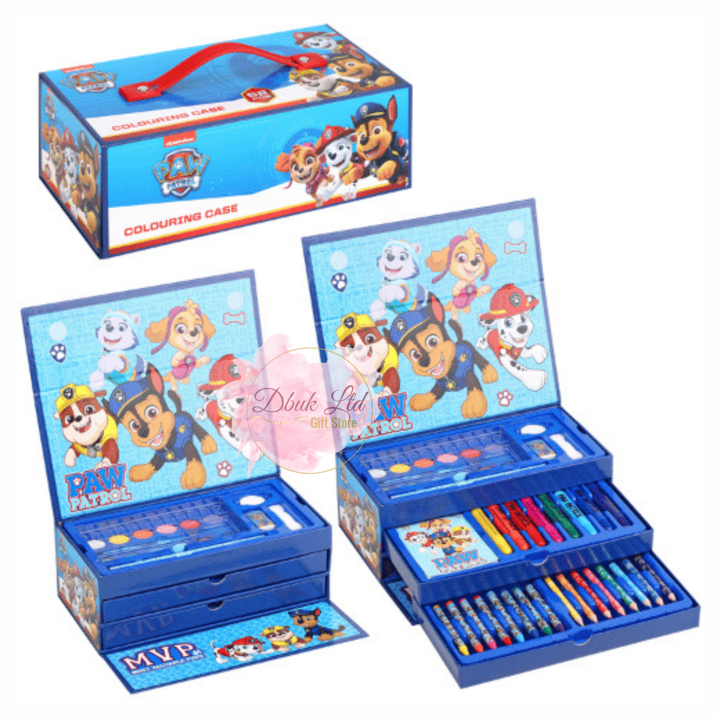 Official Paw Patrol 52 PC Colouring Case