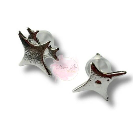 Sparkling Star Silver Stud Earrings