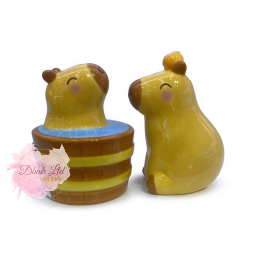 Ceramic Capybara Salt & Pepper Set