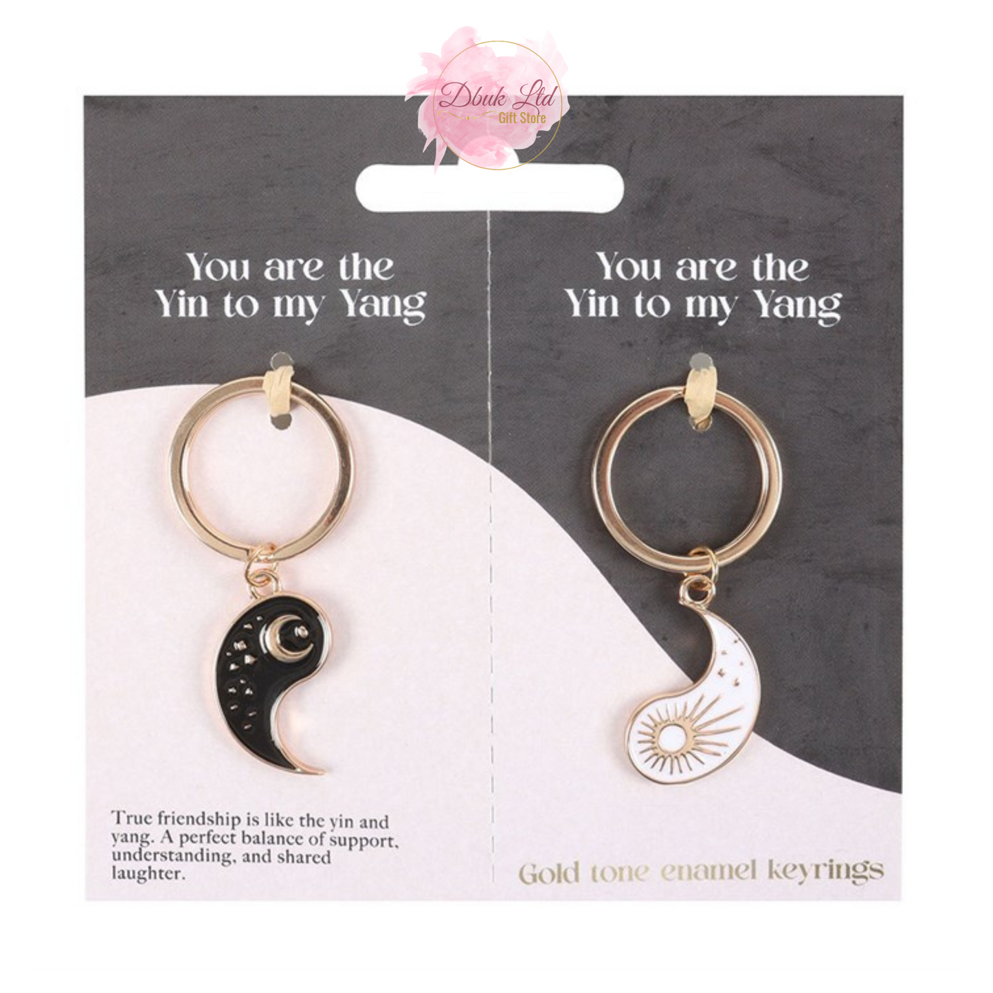 Pair of Yin Yang Best Friend Keyrings