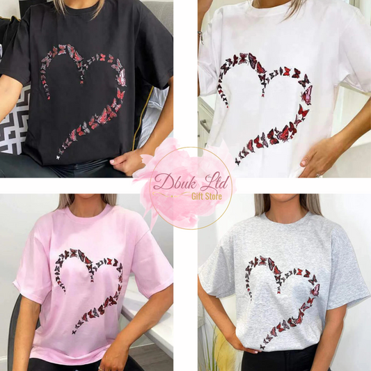 Butterfly Heart Oversized T-shirt