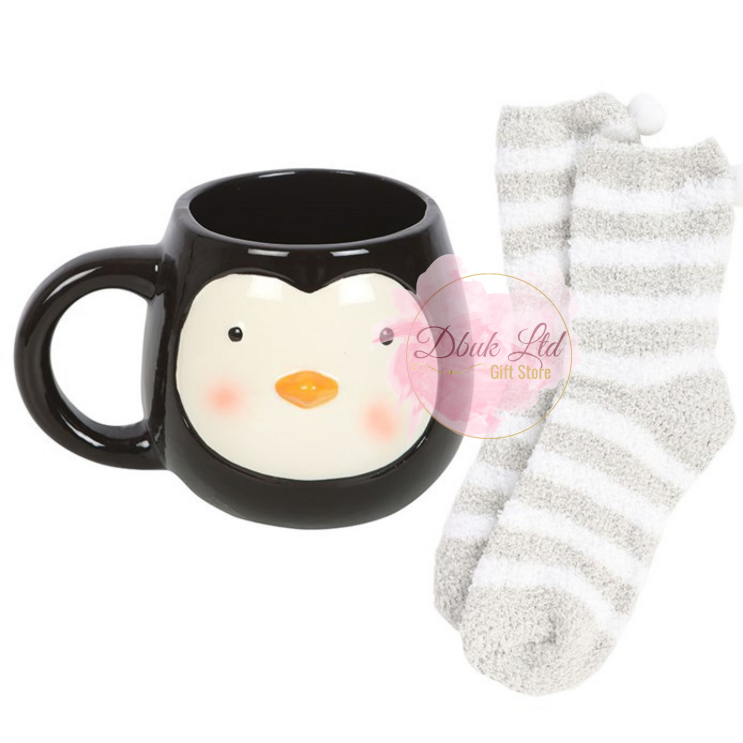 Penguin Sock & Mug Set