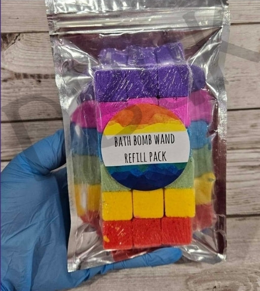 'Rainbow' Bath Bomb Wand Refill Pack-160g