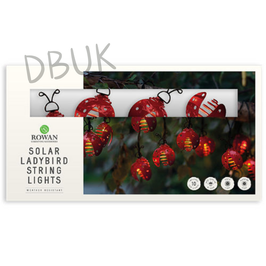 10 Solar Ladybird String Lights