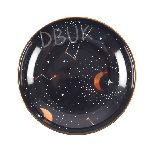 10.5cm Ceramic Purple Star Sign Trinket Dish