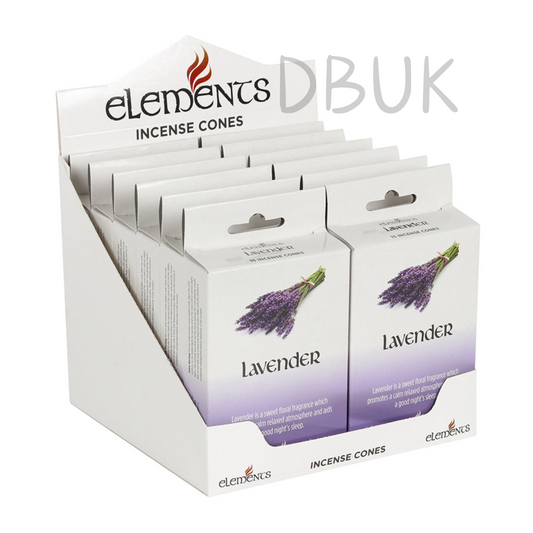 12 Packs of Elements Lavender Incense Cones