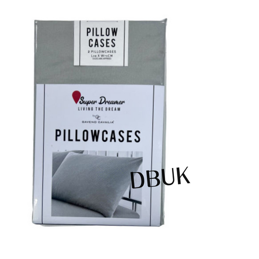 2 Pack Super Dreamer Pillowcases - Grey