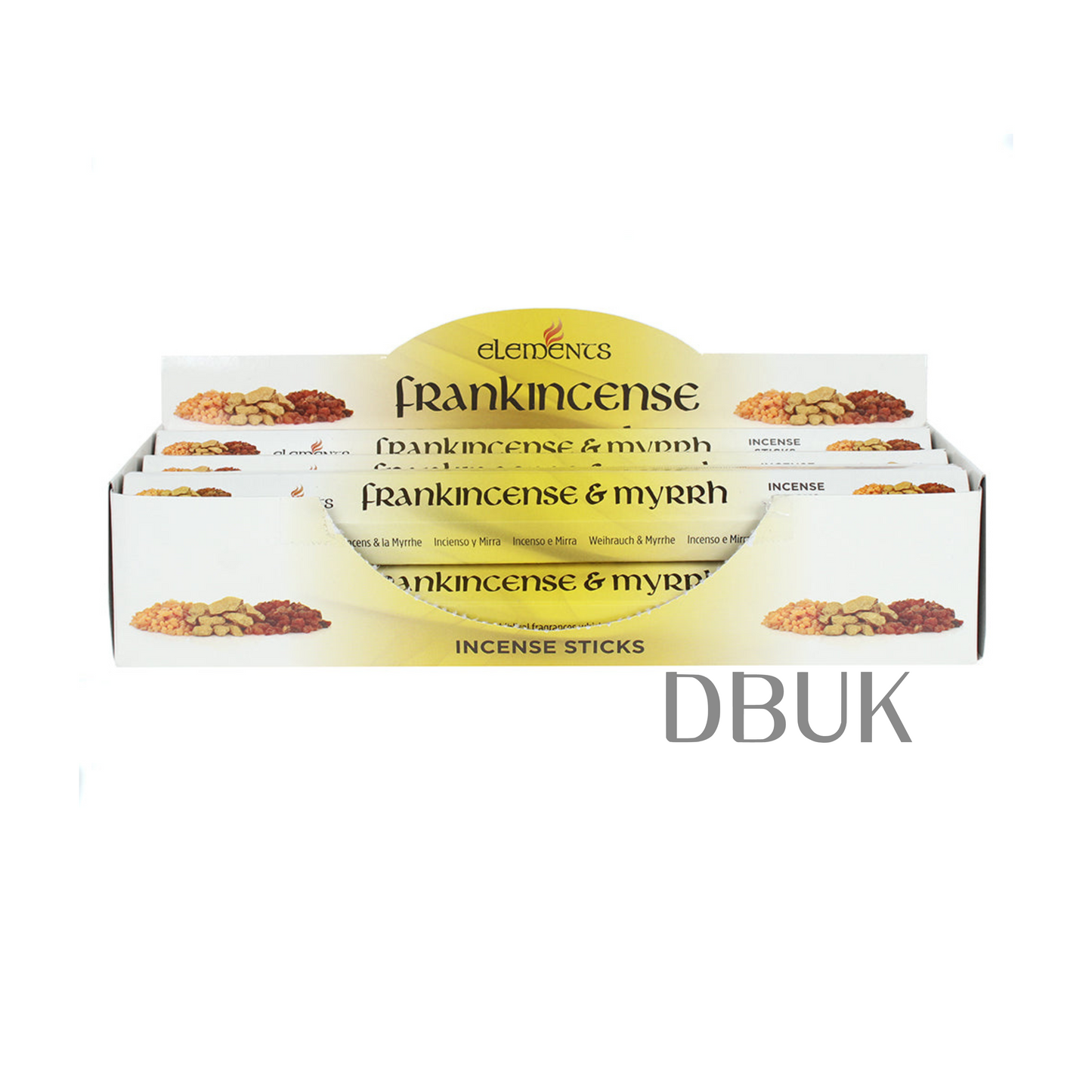 6 Packs of Elements Frankincense and Myrrh Incense Sticks