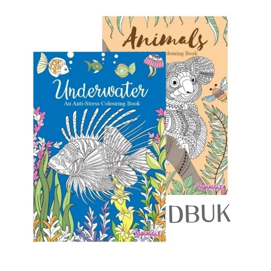 A4 Animals & Under Water Adult Colouring Book