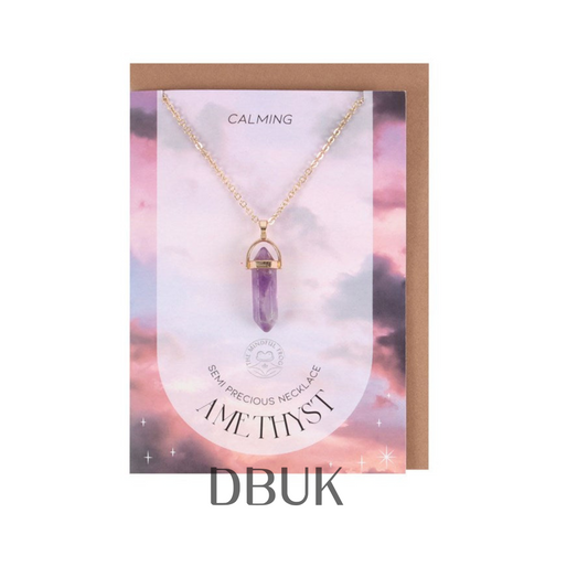 Amethyst Crystal Necklace & Card