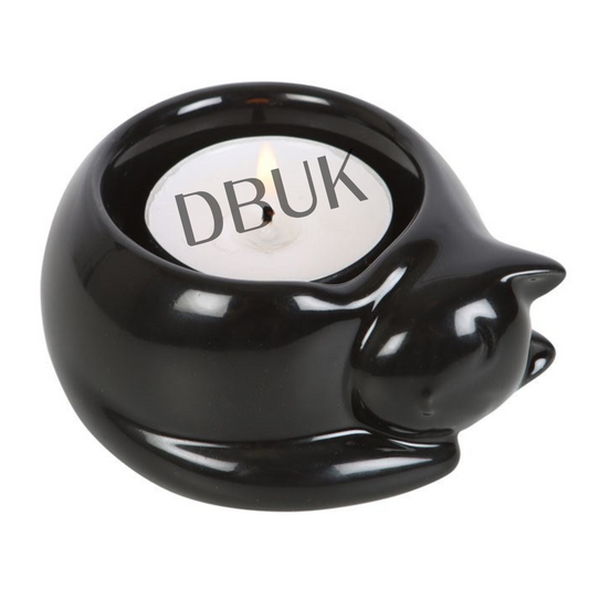 Black Cat Ceramic Tealight Holder