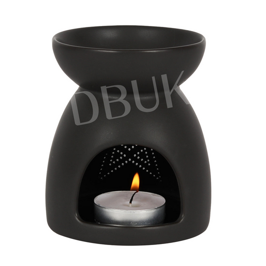 Black Pentagram Cut Out Oil Burner
