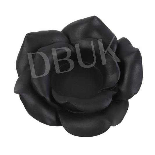 Black Rose Resin Tealight Candle Holder