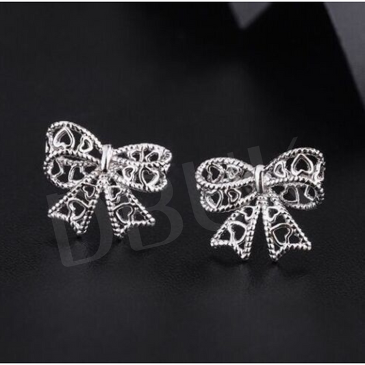 Bowtie Heart Stud Earrings