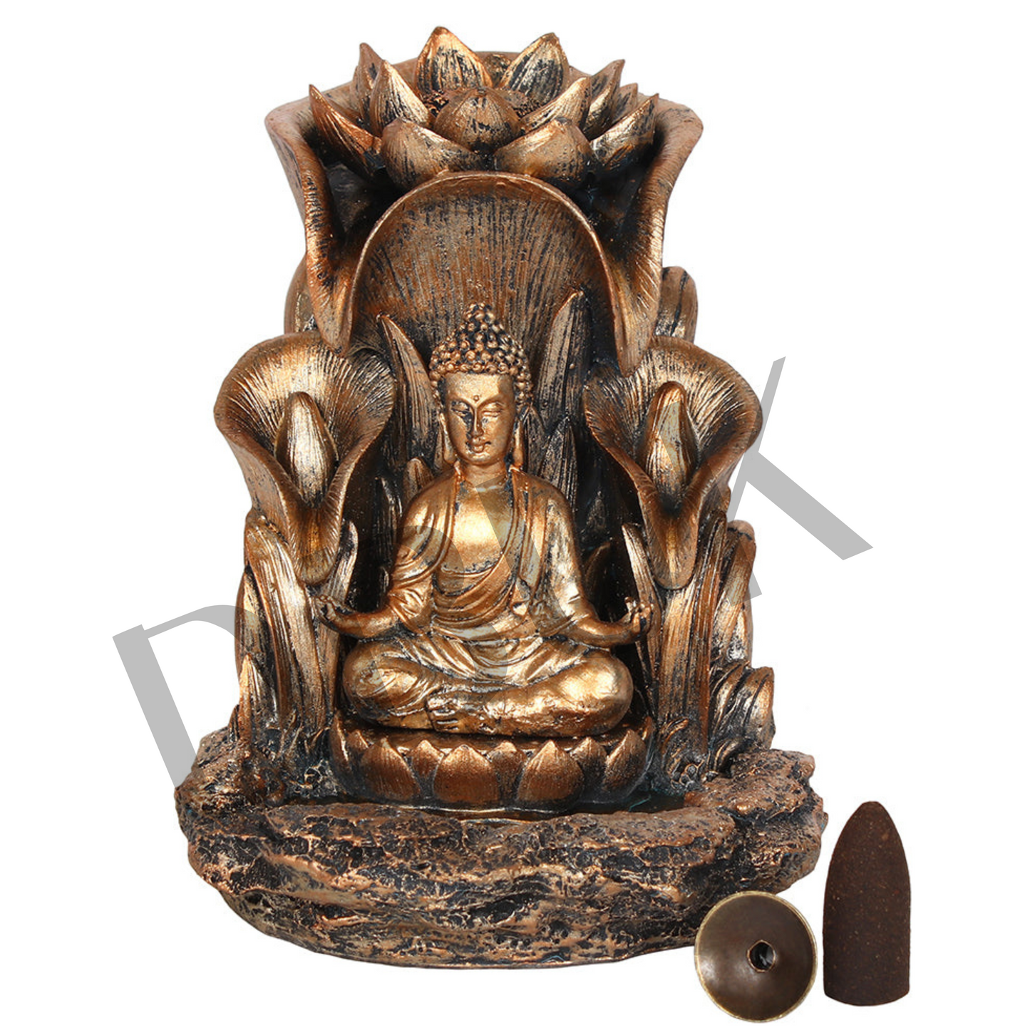 Bronze Buddha Backflow Incense Burner