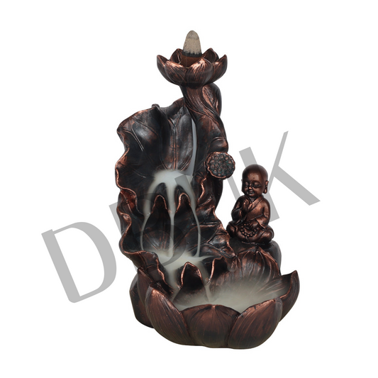 Bronze Effect Buddha Backflow Incense Burner
