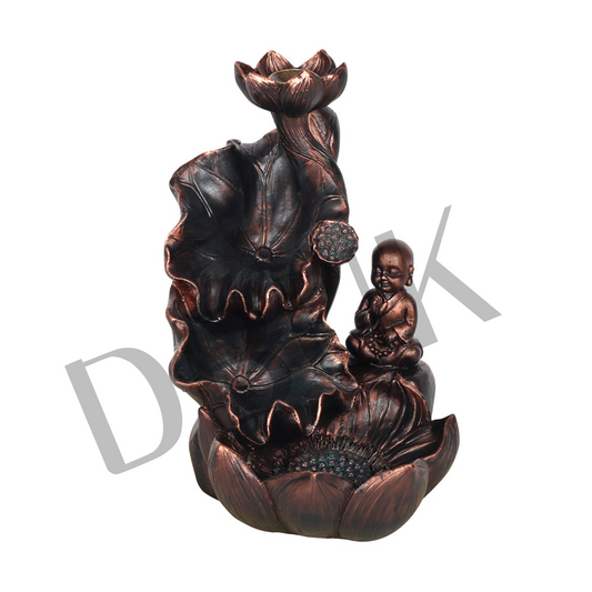 Bronze Effect Buddha Backflow Incense Burner