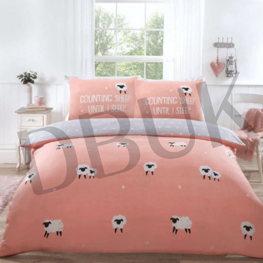 Counting Sheep Duvet Set - Blush Pink