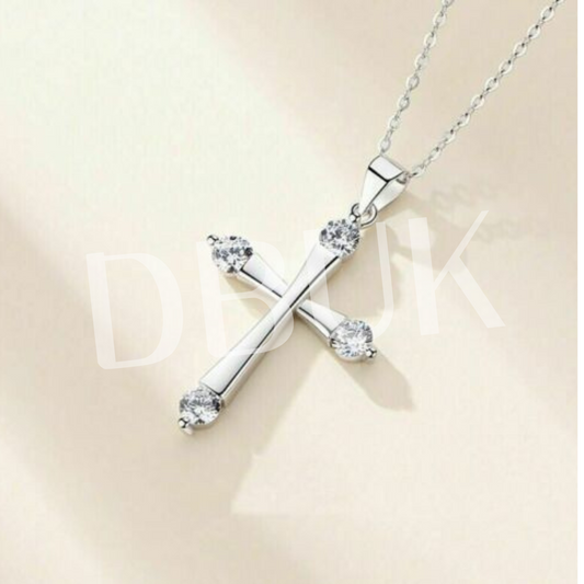 Crystal Cross Pendant Chain