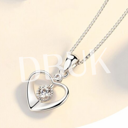 Crystal Love Heart Pendant Necklace