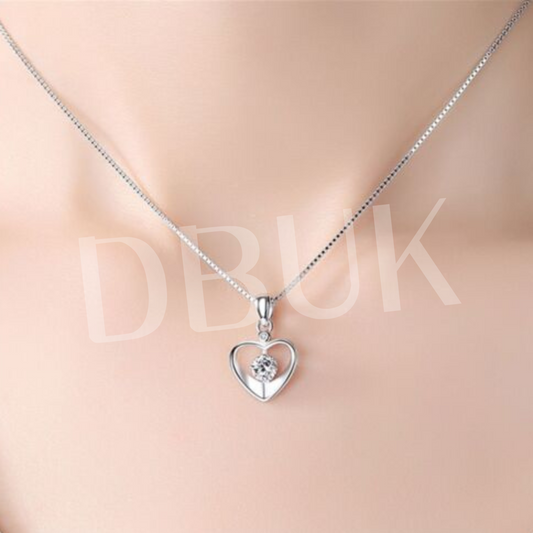 Crystal Love Heart Pendant Necklace
