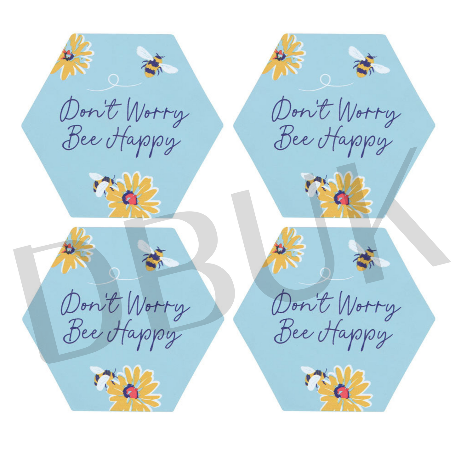 Don't Worry Be Happy Coaster Set