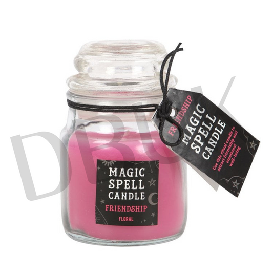 Floral 'Friendship' Spell Candle Jar