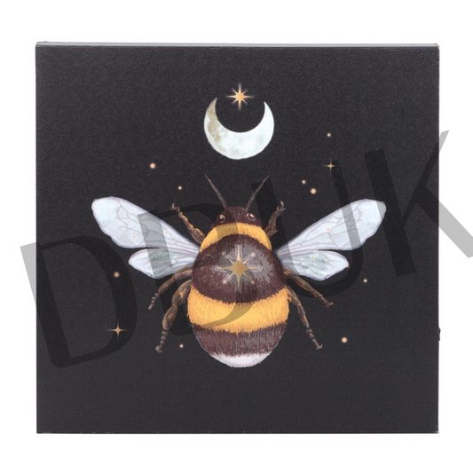 Forest Bee Light Up Canvas Plaque