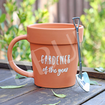 Gardener of the Year Pot Mug and Shovel Spoon