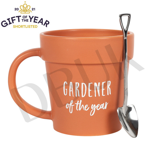 Gardener of the Year Pot Mug and Shovel Spoon