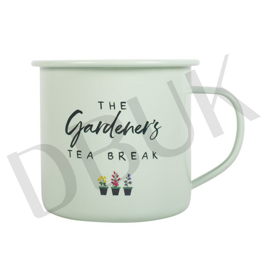 Gardener's Tea Break Enamel Mug