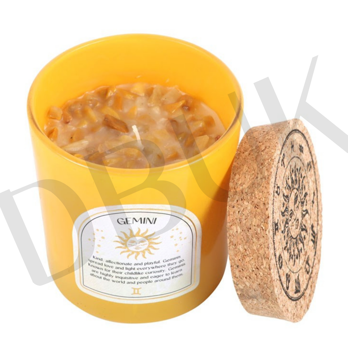 Gemini Lavender & Cedarwood Gemstone Zodiac Candle
